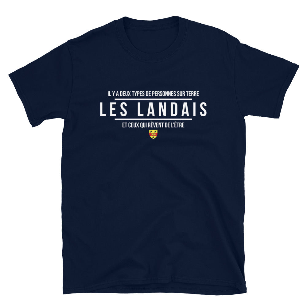 T-shirt Landaise bleu marine dos - Il y a deux types de personnes