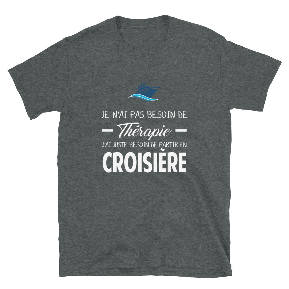 T-shirt Croisière noir - Je n'ai pas besoin de thérapie