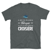 Thumbnail for T-shirt Croisière noir - Je n'ai pas besoin de thérapie