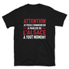 T-shirt Alsace noir - Je peux parler de l'Alsace à tout moment