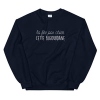 Thumbnail for Sweatshirt Bigourdane gris sport dos - fée pas chier cette bigourdane