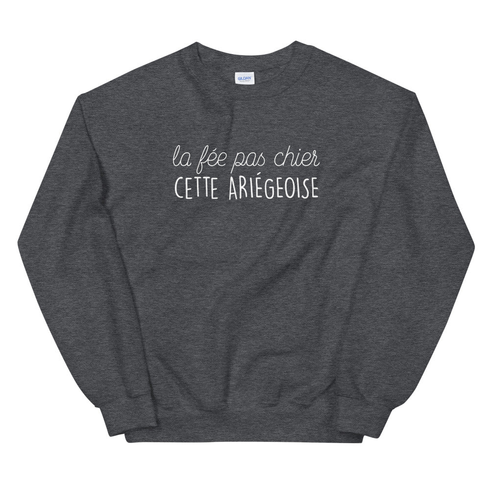Sweatshirt Ariège noir - fée pas chier cette Ariégeoise