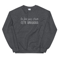 Thumbnail for Sweatshirt Ariège noir - fée pas chier cette Ariégeoise