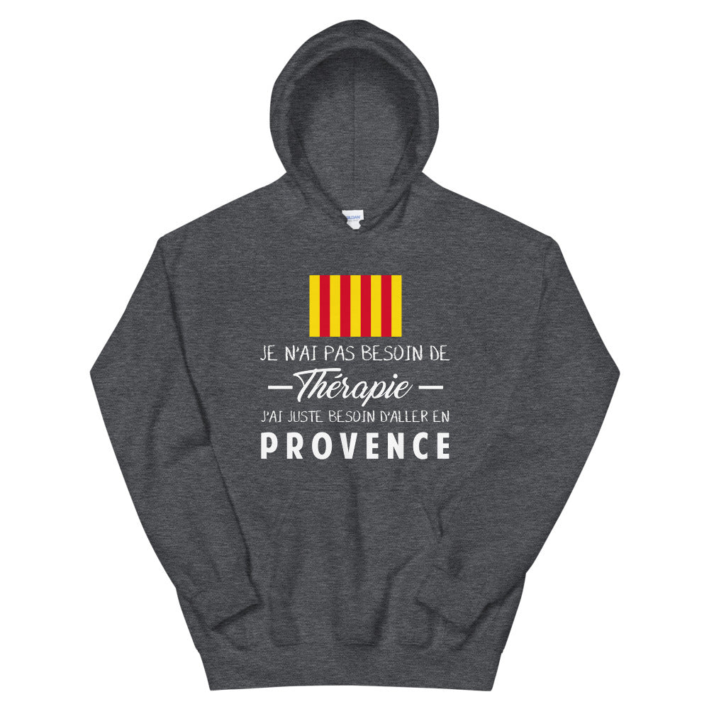 Sweatshirt Provence noir dos - Pas besoin de thérapie