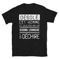 Thumbnail for T-shirt Sierra Leone noir - Désolé ce mec est pris par une fille qui déchire