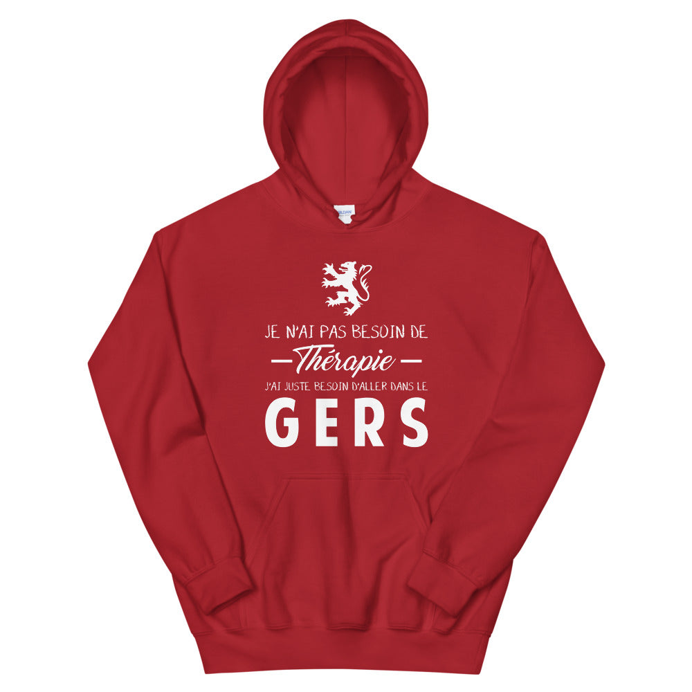 Sweatshirt Gers gris foncé dos - Pas besoin de thérapie