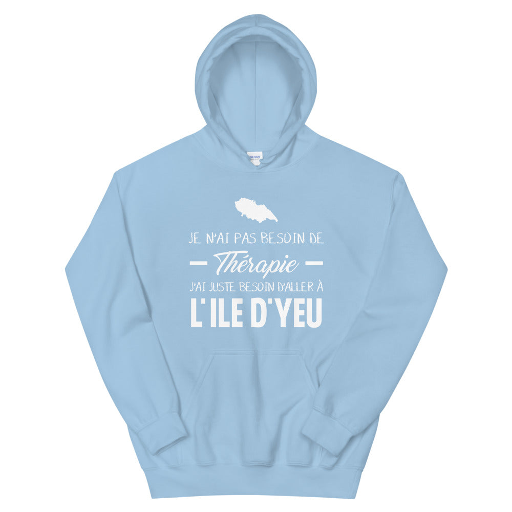 Ile D'yeu Thérapie - Sweatshirt à capuche - Ici & Là - T-shirts & Souvenirs de chez toi