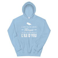 Thumbnail for Ile D'yeu Thérapie - Sweatshirt à capuche - Ici & Là - T-shirts & Souvenirs de chez toi