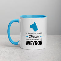 Thumbnail for Thérapie Aveyron - Mug Couleur intérieure bleu - Ici & Là - T-shirts & Souvenirs de chez toi