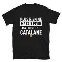 Thumbnail for T-shirt humour Catalogne noir - Ma femme est catalane