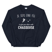 Thumbnail for Sweatshirt Fée Chasseuse bleu marine - design humoristique et chaleureux