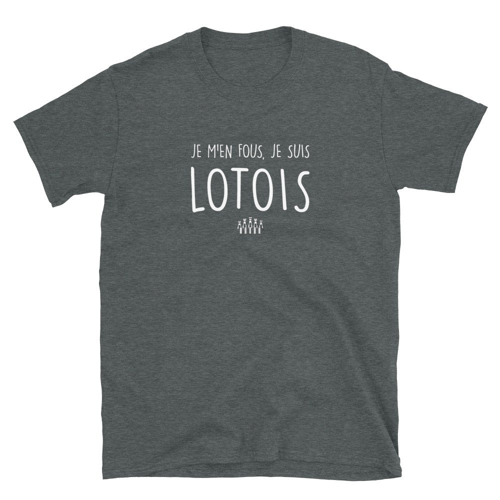 T-shirt Lotois bleu marine dos - M'en fous je suis Lotois