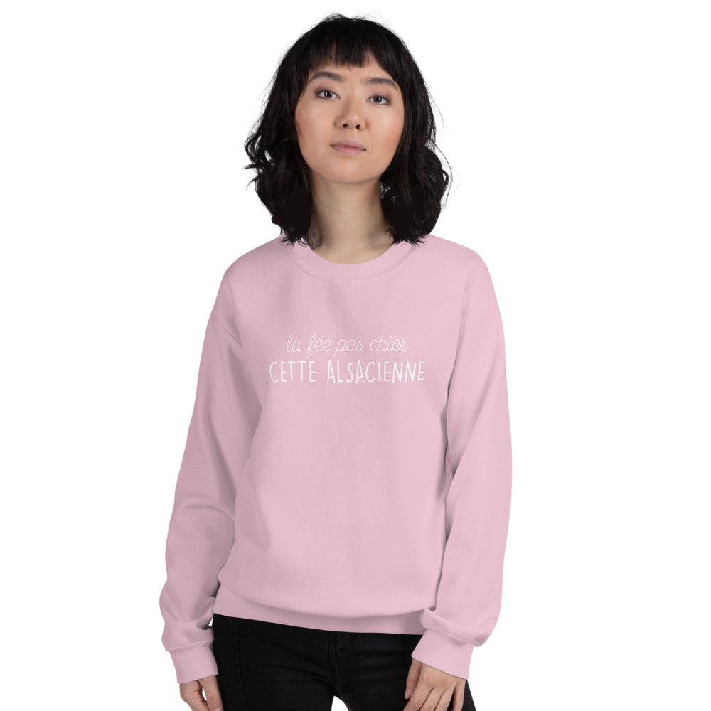 Sweatshirt Alsace gris foncé chiné - Fée pas chier cette Alsacienne