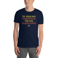 Thumbnail for T-shirt Bourgogne noir dos - Tu ne peux pas comprendre t'es pas bourguignon