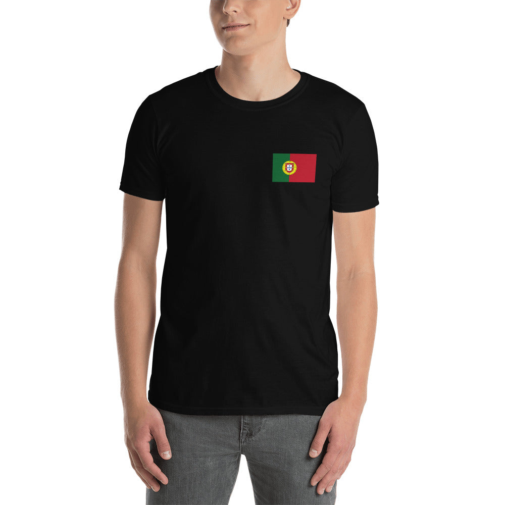 T-shirt Portugal noir dos - Je n'ai pas choisi d'être portugais