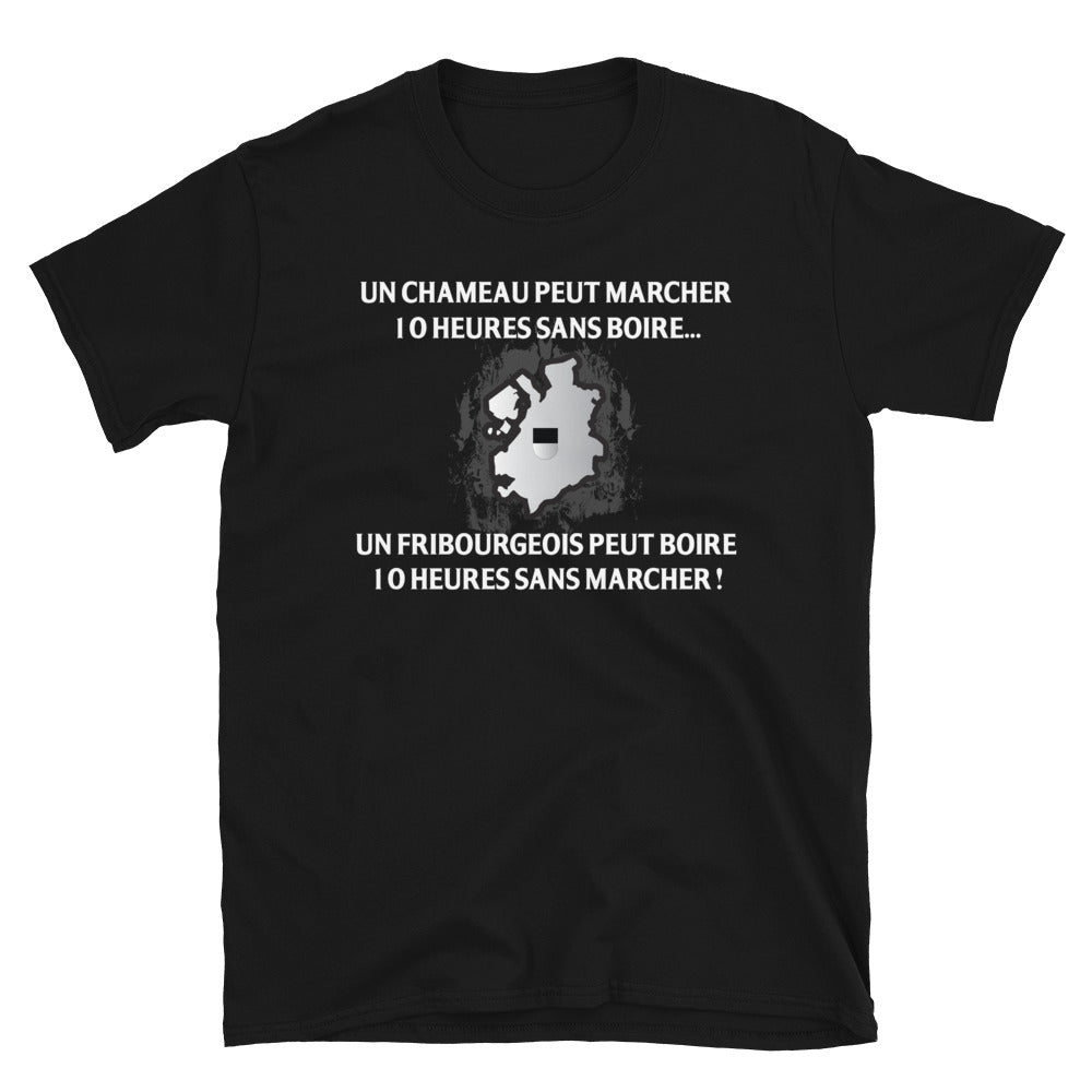 T-shirt Suisse noir - 10 heures sans marcher