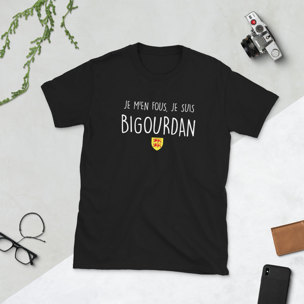 T-shirt Bigourdan gris foncé chiné - Je m'en fous je suis Bigourdan