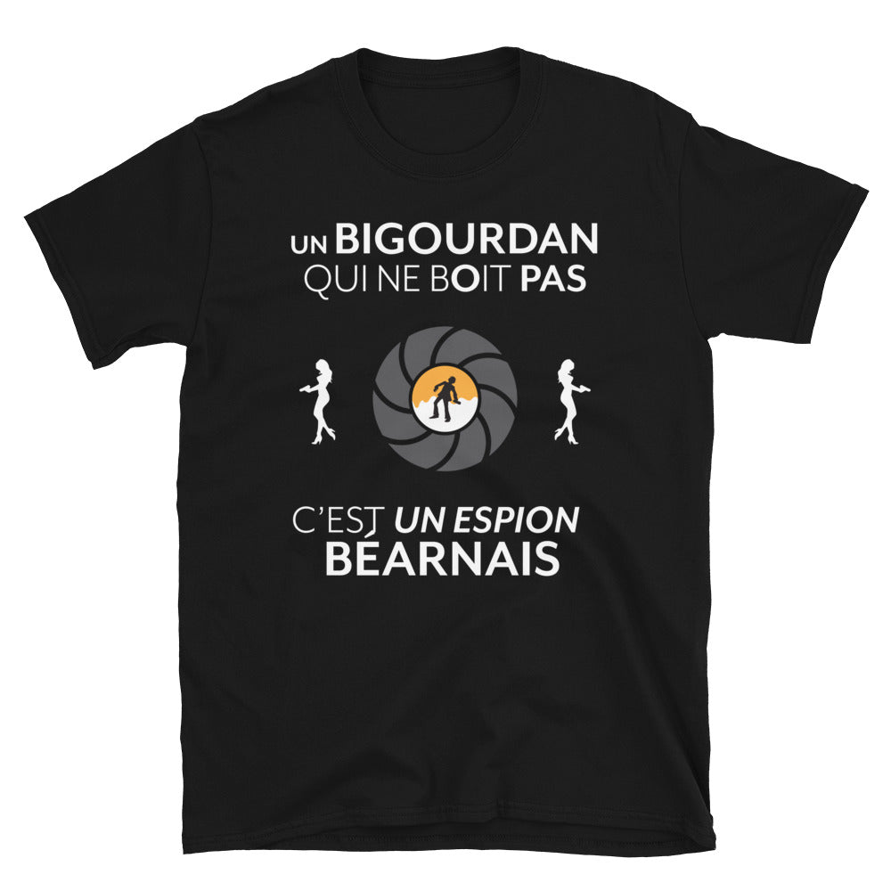 T-shirt Bigorre noir - Le gars qui ne boit pas c'est un espion