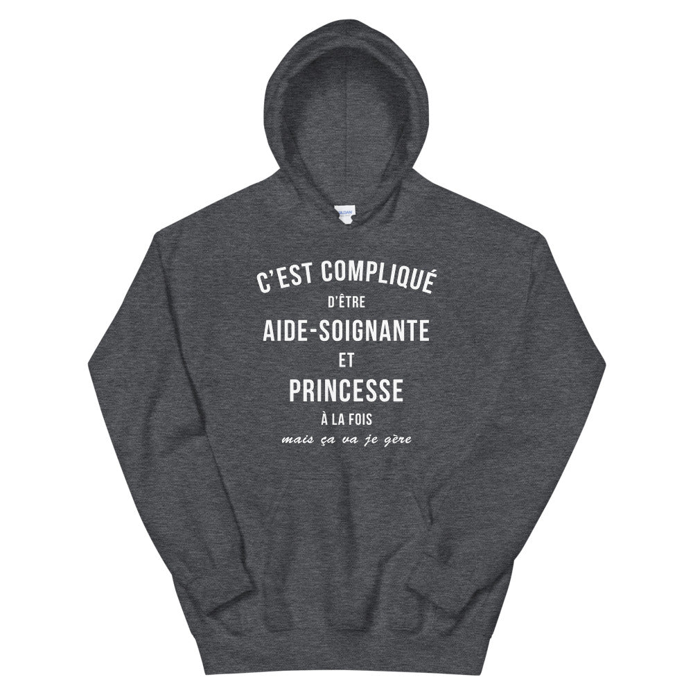 Sweatshirt Aide-soignante bleu clair - design chic et douillet