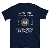 Thumbnail for T-shirt Italie noir dos - Le gars qui ne boit pas c'est un espion