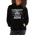 La Bretagne c'est dans mon ADN - sweatshirt à capuche triskel et gwen ha du - Ici & Là - T-shirts & Souvenirs de chez toi