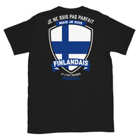 Thumbnail for T-shirt Finlande noir - Je ne suis pas parfait mais.