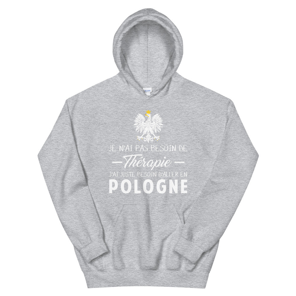 Sweatshirt Pologne gris sportif - Pas besoin de thérapie