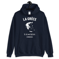 Thumbnail for Sweatshirt Grèce bleu marine - Mon histoire commence ici