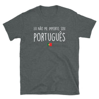 Thumbnail for T-shirt Portugal gris foncé chiné - Je m'en fous, je suis portugais