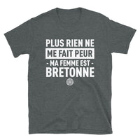 Thumbnail for T-shirt Bretagne bleu marine - Plus rien ne me fait peur ma femme est