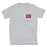 Je n'ai pas choisi d'être portugais, j'ai juste eu de la chance - T-shirt Unisexe à Manches Courtes imprimé deux recto verso - Ici & Là - T-shirts & Souvenirs de chez toi