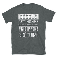 Thumbnail for T-shirt Philippine bleu marine - Désolé ce mec est pris par une fille