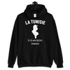 Sweatshirt Tunisie noir - Mon histoire commence avec humour