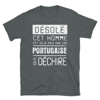 Thumbnail for T-shirt Portugal bleu marine - Désolé ce mec est pris par une Portugaise