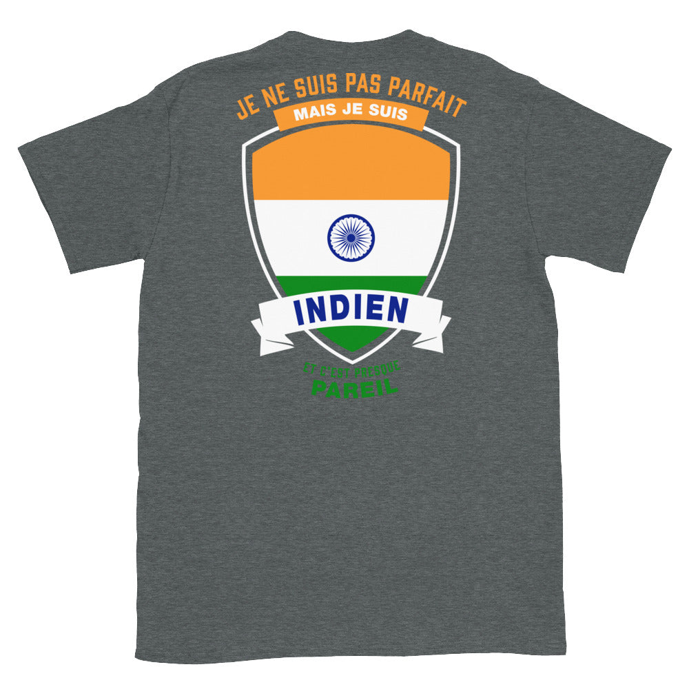 T-shirt parfait indien bleu marine - Je ne suis pas parfait mais