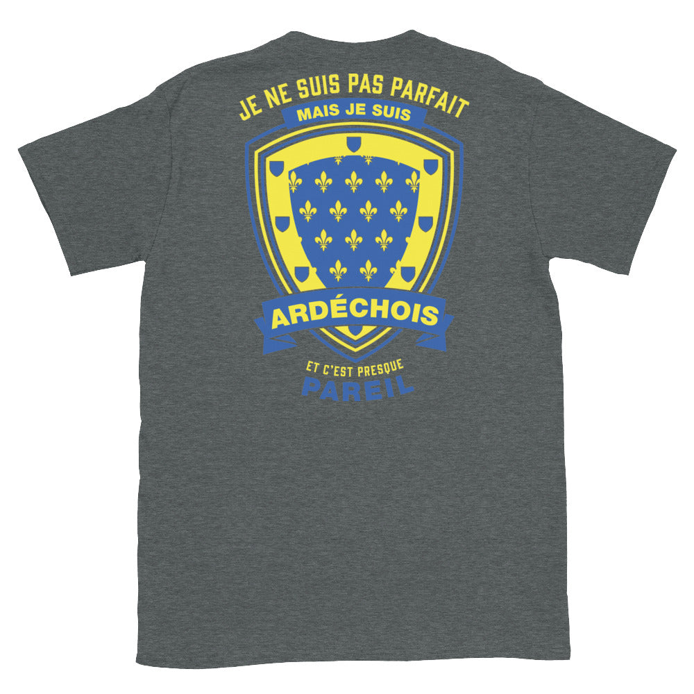 T-shirt Ardèche bleu marine - Je ne suis pas parfait mais.