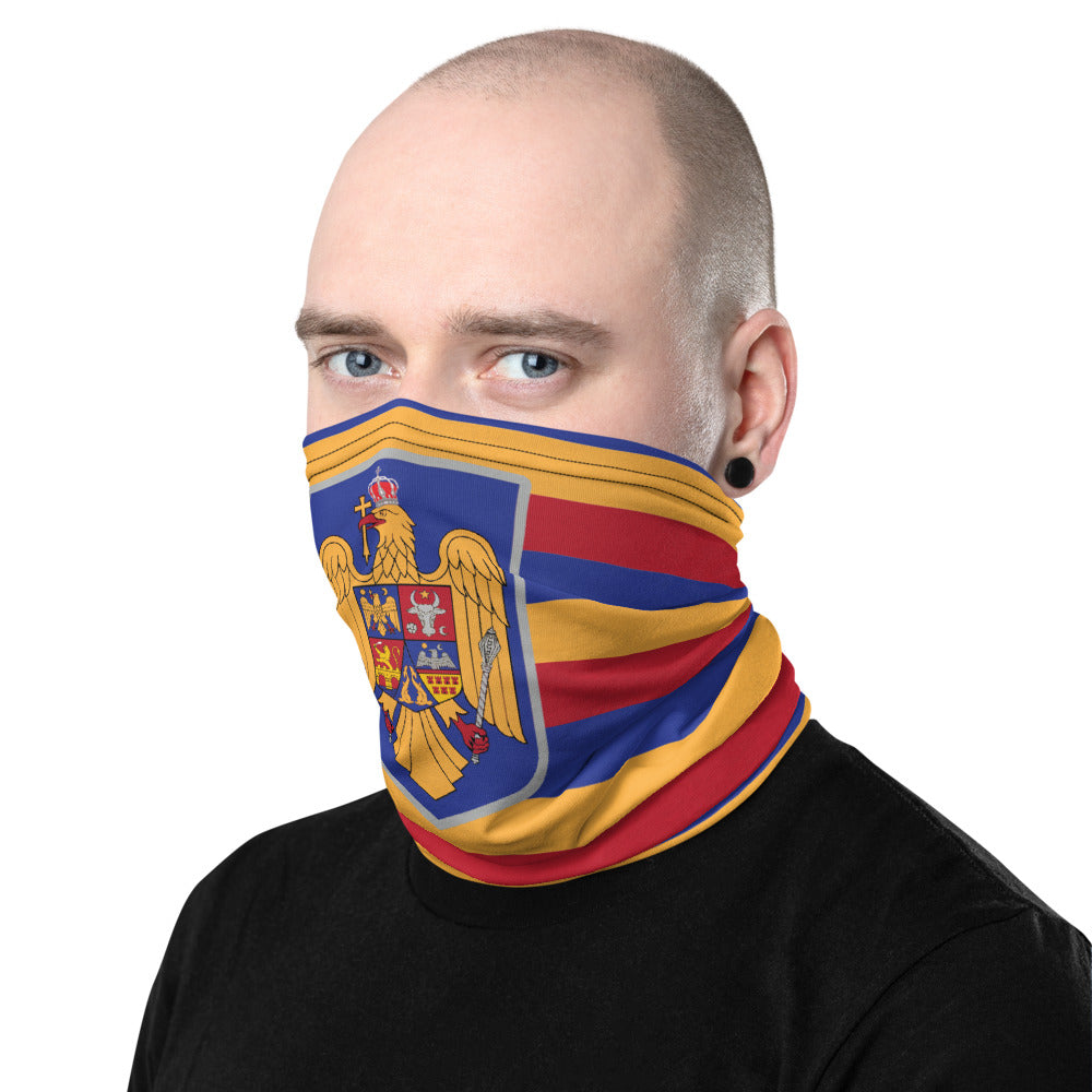 Masque Cache cou Roumanie - blason roumain face