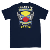 Thumbnail for T-shirt Réunion bleu marine - texte humoristique sur les origines