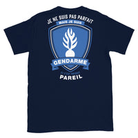 Thumbnail for T-shirt Gendarme noir dos - Je ne suis pas parfait mais je suis Gendarme
