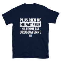 Thumbnail for T-shirt Uruguay noir dos - Plus rien ne me fait peur ma femme est
