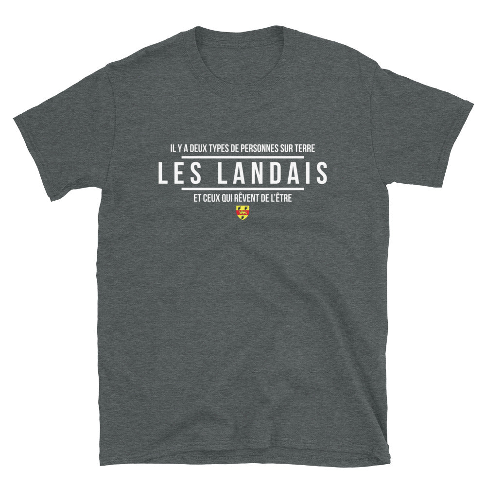 T-shirt Landaise gris foncé - Il y a deux types de personnes