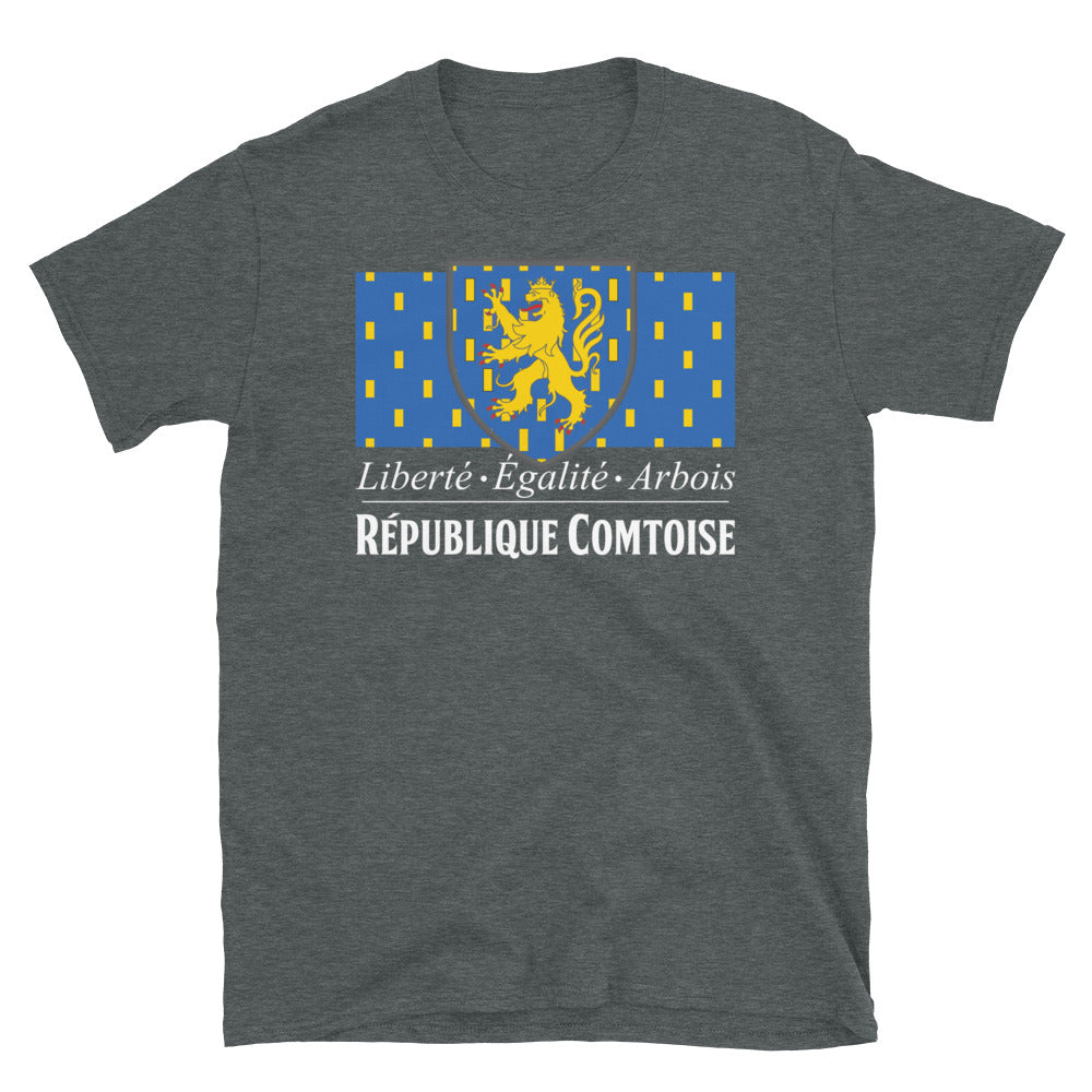 T-shirt Franche-Comté gris foncé - Liberté Égalité Arbois