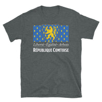 Thumbnail for T-shirt Franche-Comté gris foncé - Liberté Égalité Arbois