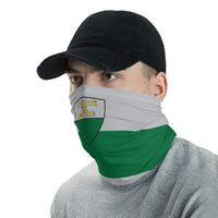 Thumbnail for Cache-cou Vaud gris et vert - Accessoire polyvalent dos