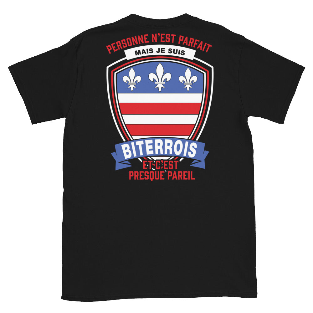 T-shirt Biterrois noir - Je ne suis pas parfait mais.