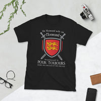 Thumbnail for T-shirt Normand bleu marine dos - Blason et glaives du drapeau