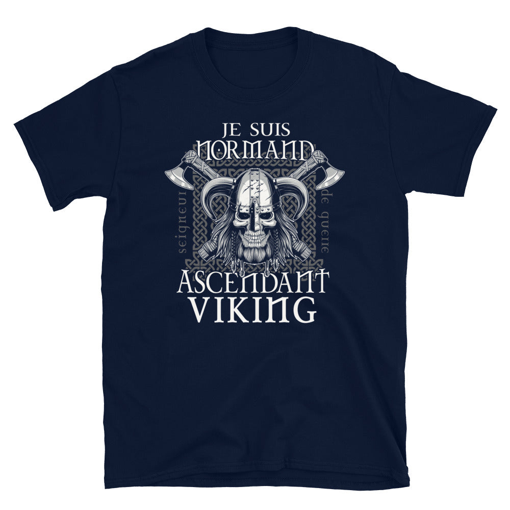 T-shirt Normand bleu marine dos - Fierté viking sans mention