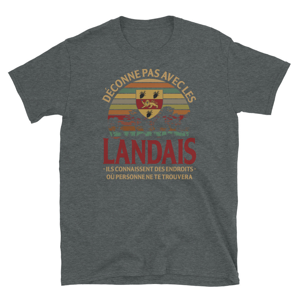 T-shirt Landais noir - Déconne pas avec les Landais