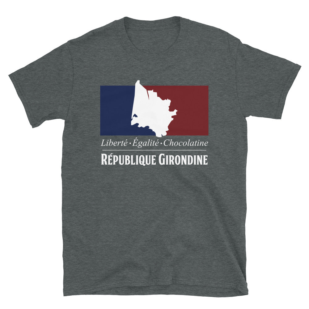 T-shirt République Girondine gris foncé - Liberté, Égalité Chocolatine