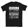 T-shirt Britannique noir - Désolé ce mec est pris par une fille